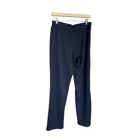 NIKE Women's Fit Dry Black Weave Knit Wide Leg Pockets Pants Size Medium 8/10 - Picture 9 of 10